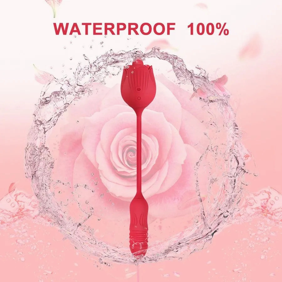 2-In-1 Rose Vibrator for Women