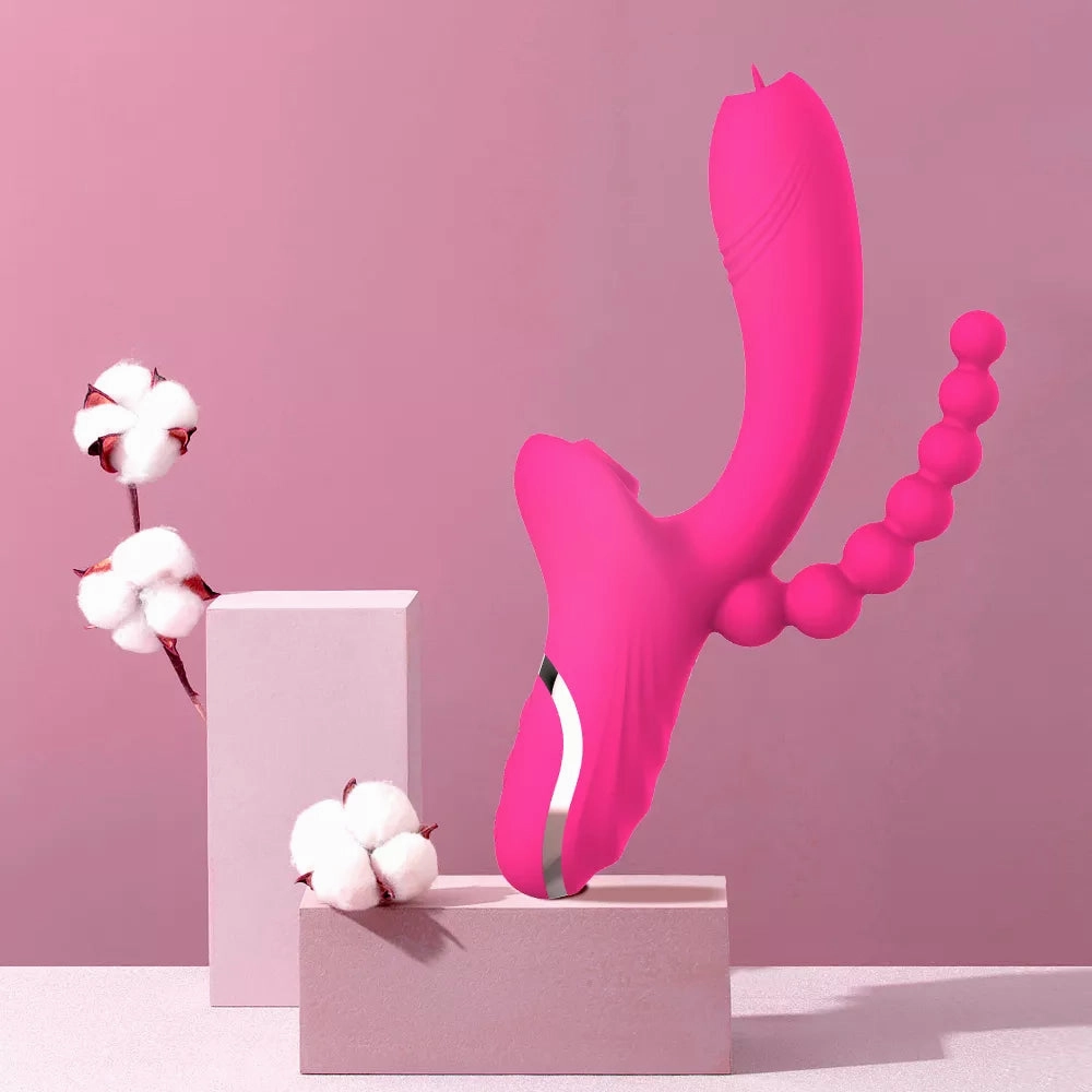 3-in-1 Clit Sucker & G-Spot Vibrator with Silent Dual Stimulation