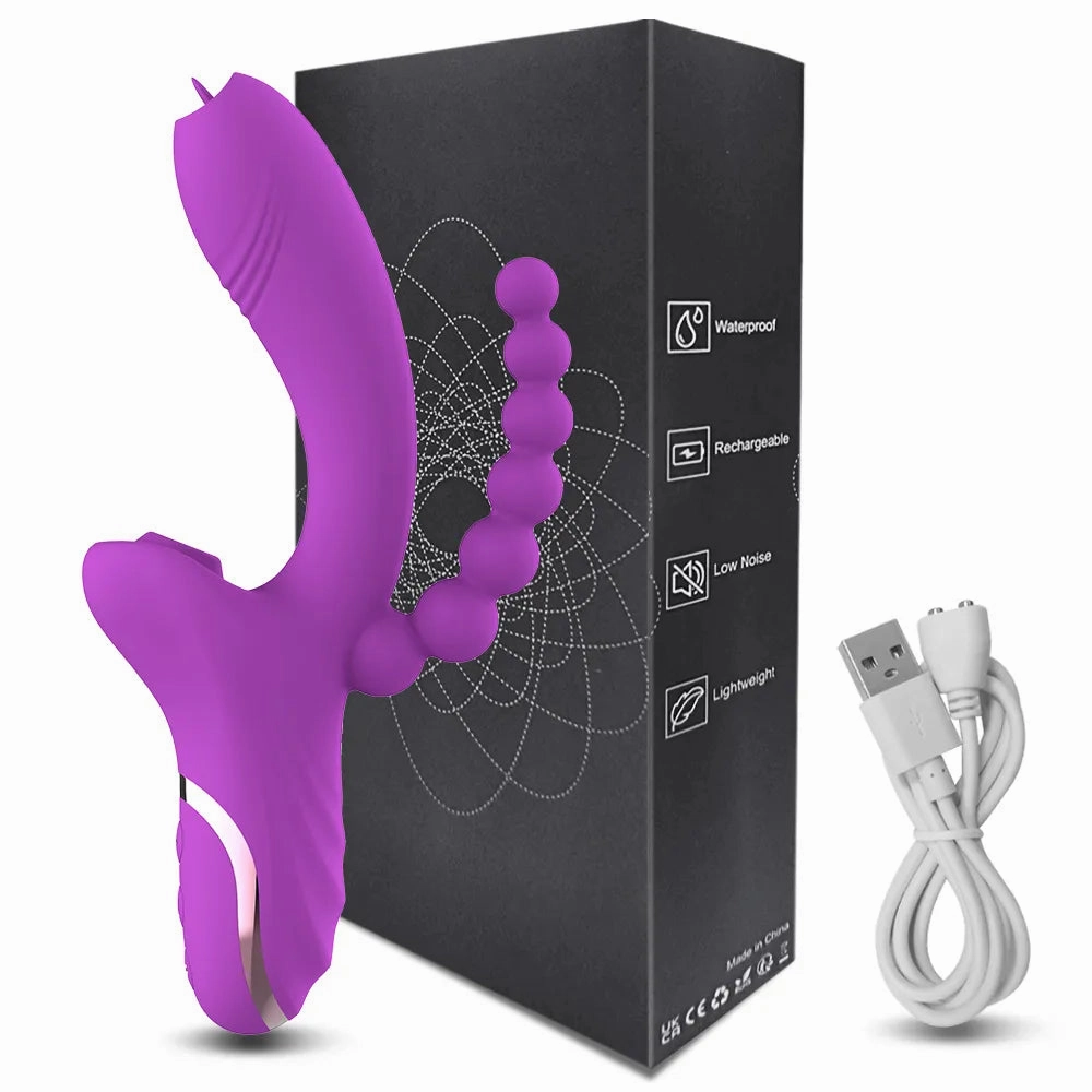 3-in-1 Clit Sucker & G-Spot Vibrator with Silent Dual Stimulation