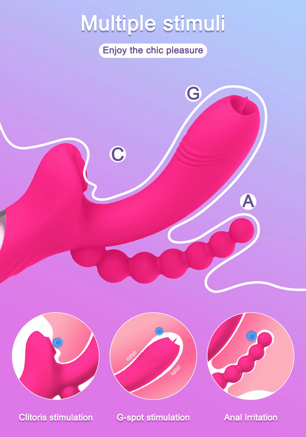 3-in-1 Clit Sucker & G-Spot Vibrator with Silent Dual Stimulation