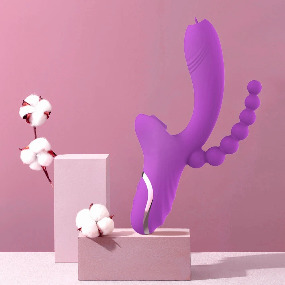 3-in-1 Clit Sucker & G-Spot Vibrator with Silent Dual Stimulation