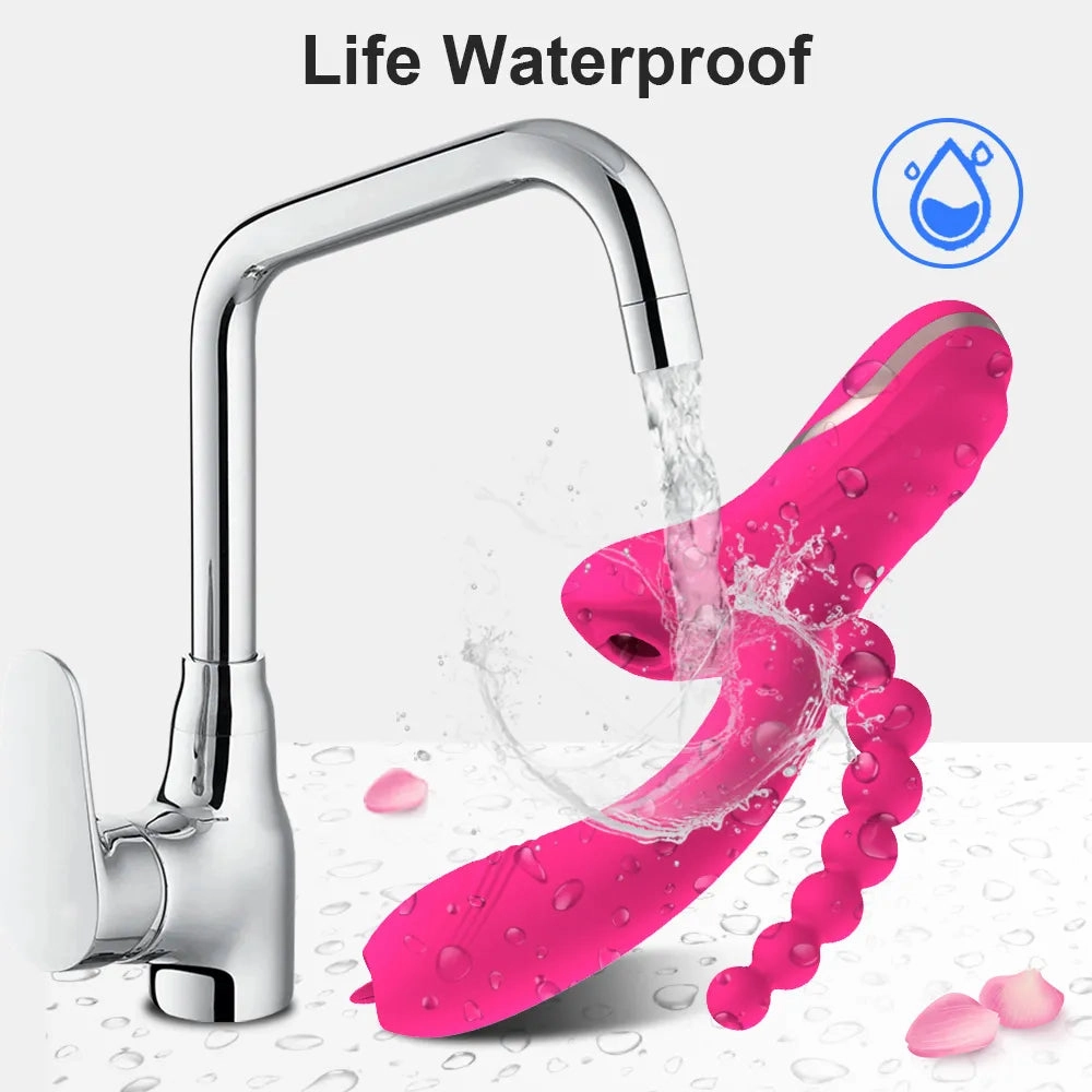 3-in-1 Clit Sucker & G-Spot Vibrator with Silent Dual Stimulation