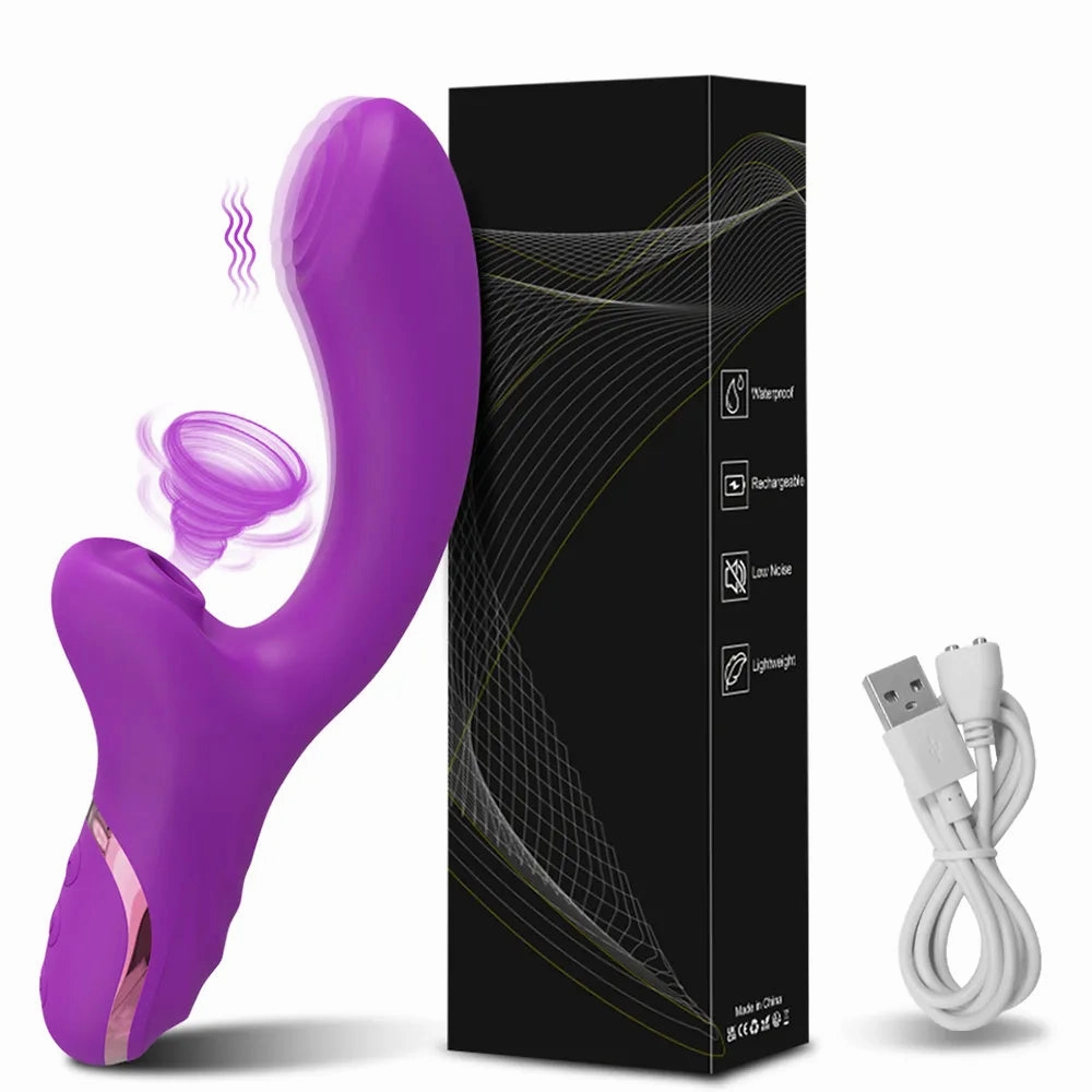 3-in-1 Clit Sucker & G-Spot Vibrator with Silent Dual Stimulation