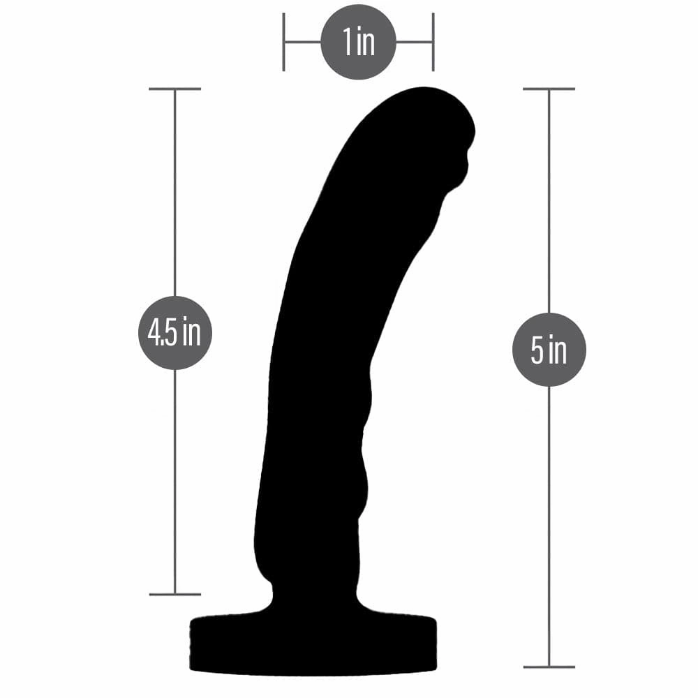4.5 Mini Magma Silicone Dildo - Black Onyx