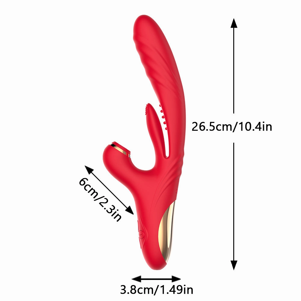 4 IN 1 Thrusting Vibrator with Licking, Vibration & Clit Sucking
