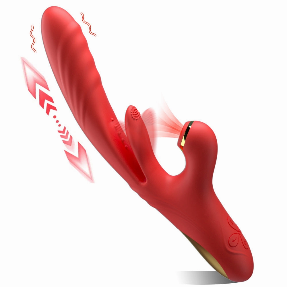 4 IN 1 Thrusting Vibrator with Licking, Vibration & Clit Sucking
