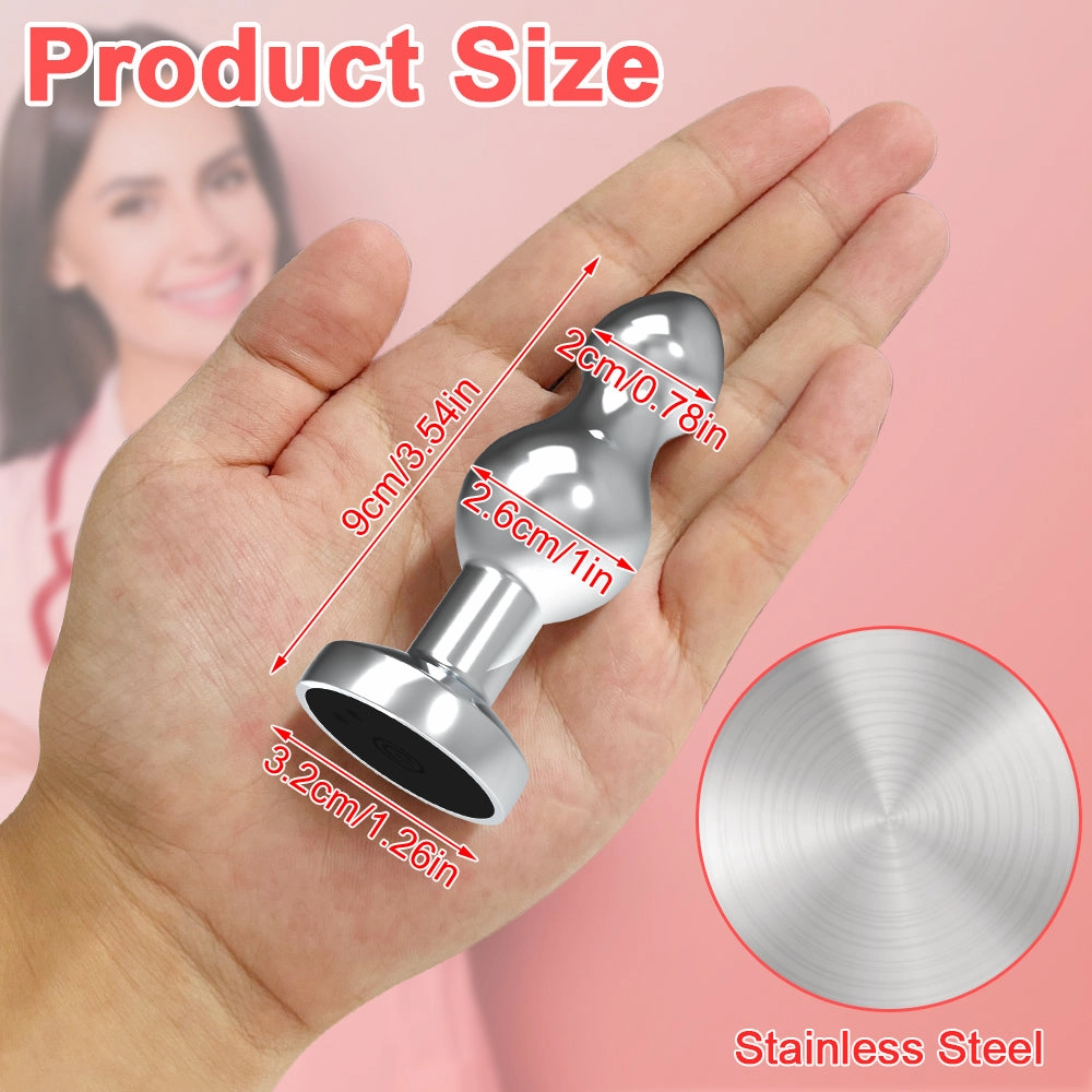 7 Vibrating Modes Anal Plug APP Control Vibrator Stainless Steel Butt Plug for Women Waterproof Anal Sex Toys for Men
