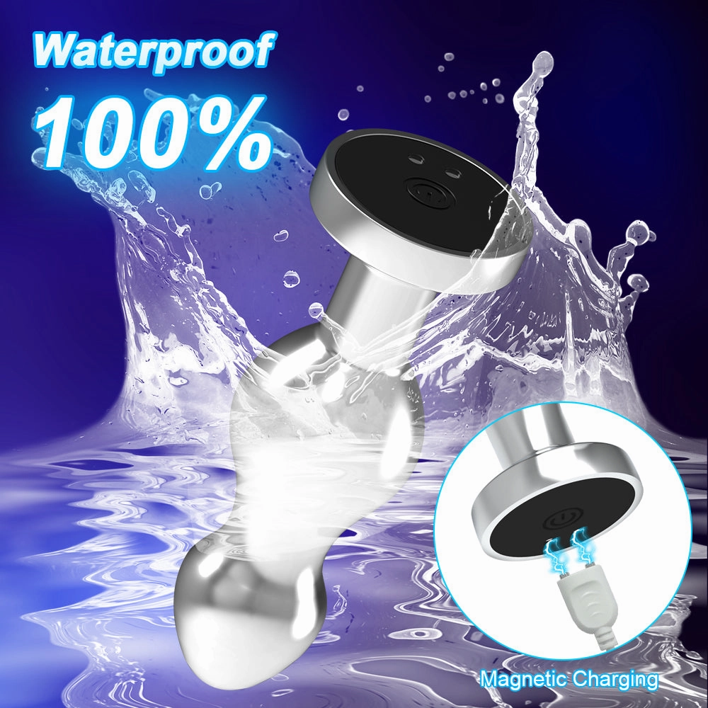 7 Vibrating Modes Anal Plug APP Control Vibrator Stainless Steel Butt Plug for Women Waterproof Anal Sex Toys for Men