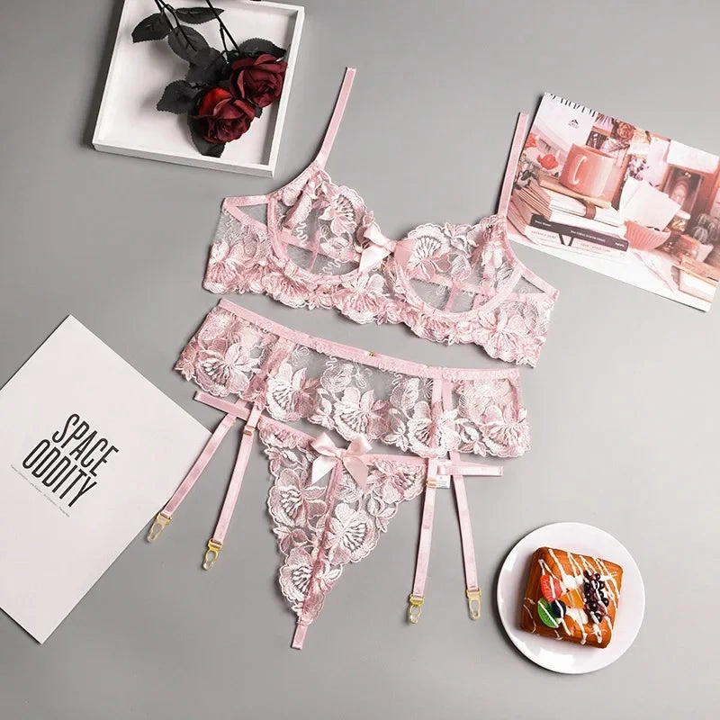 #PB 3 Piece Sexy Lingerie Set