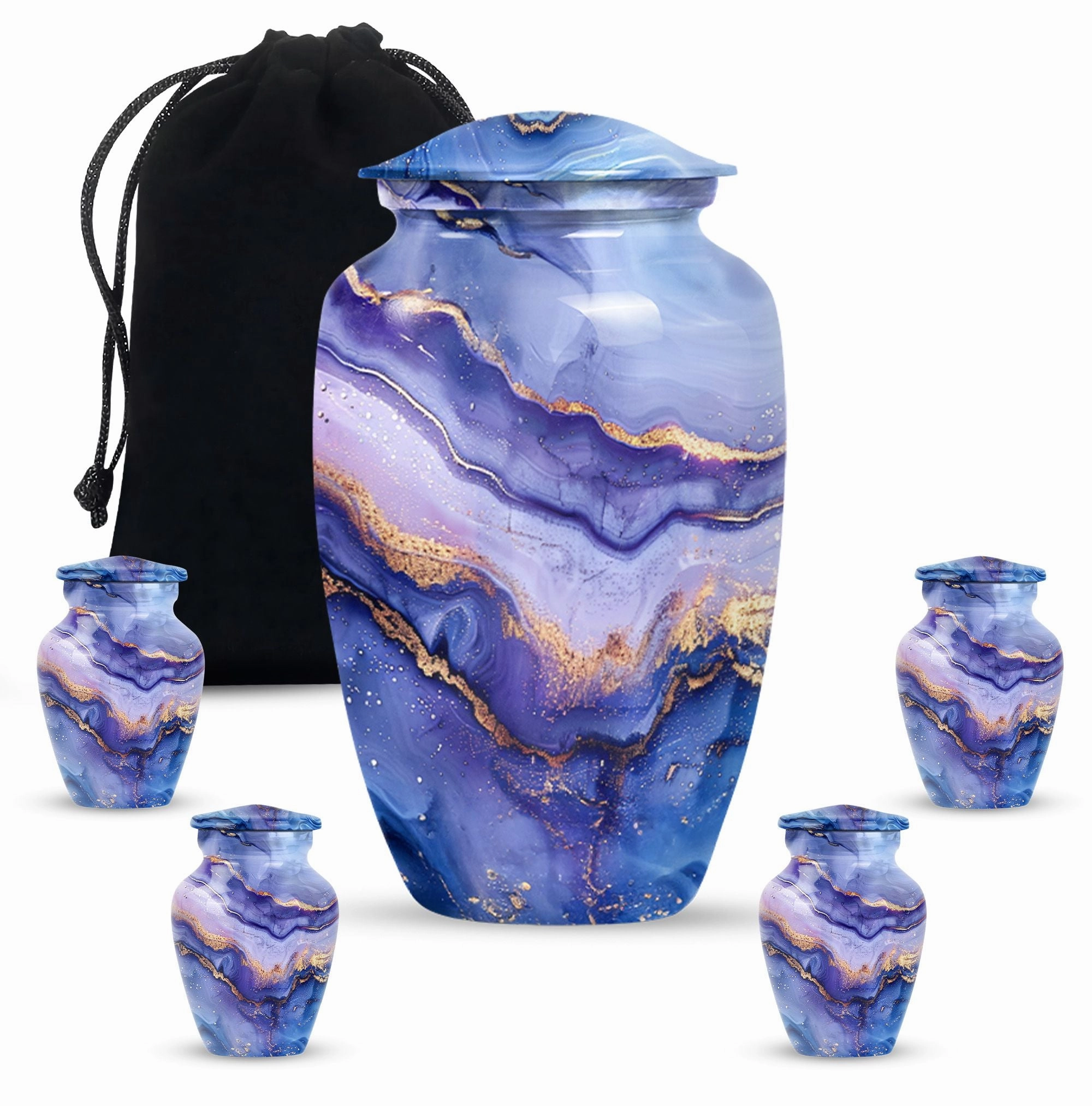Abstract Urn: Forever Remembered, Large Cremation Urn For Men