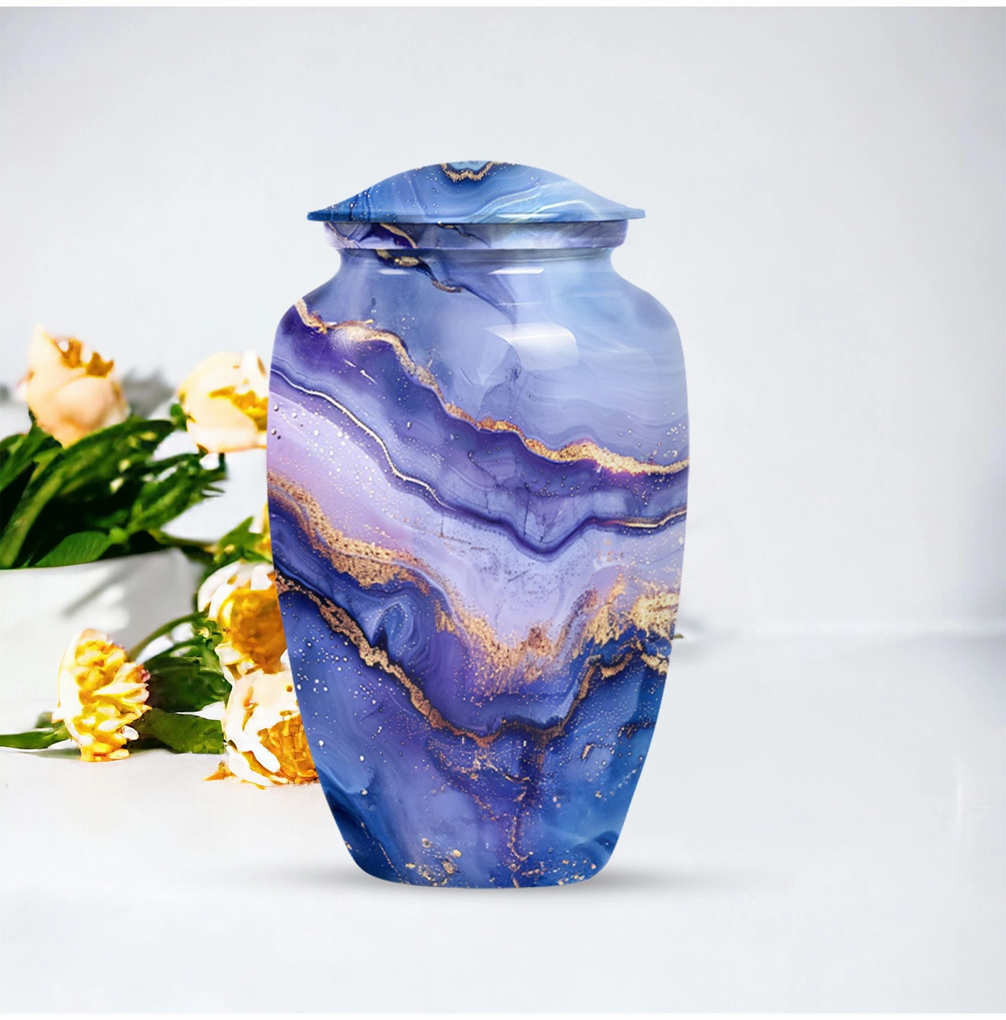 Abstract Urn: Forever Remembered, Large Cremation Urn For Men