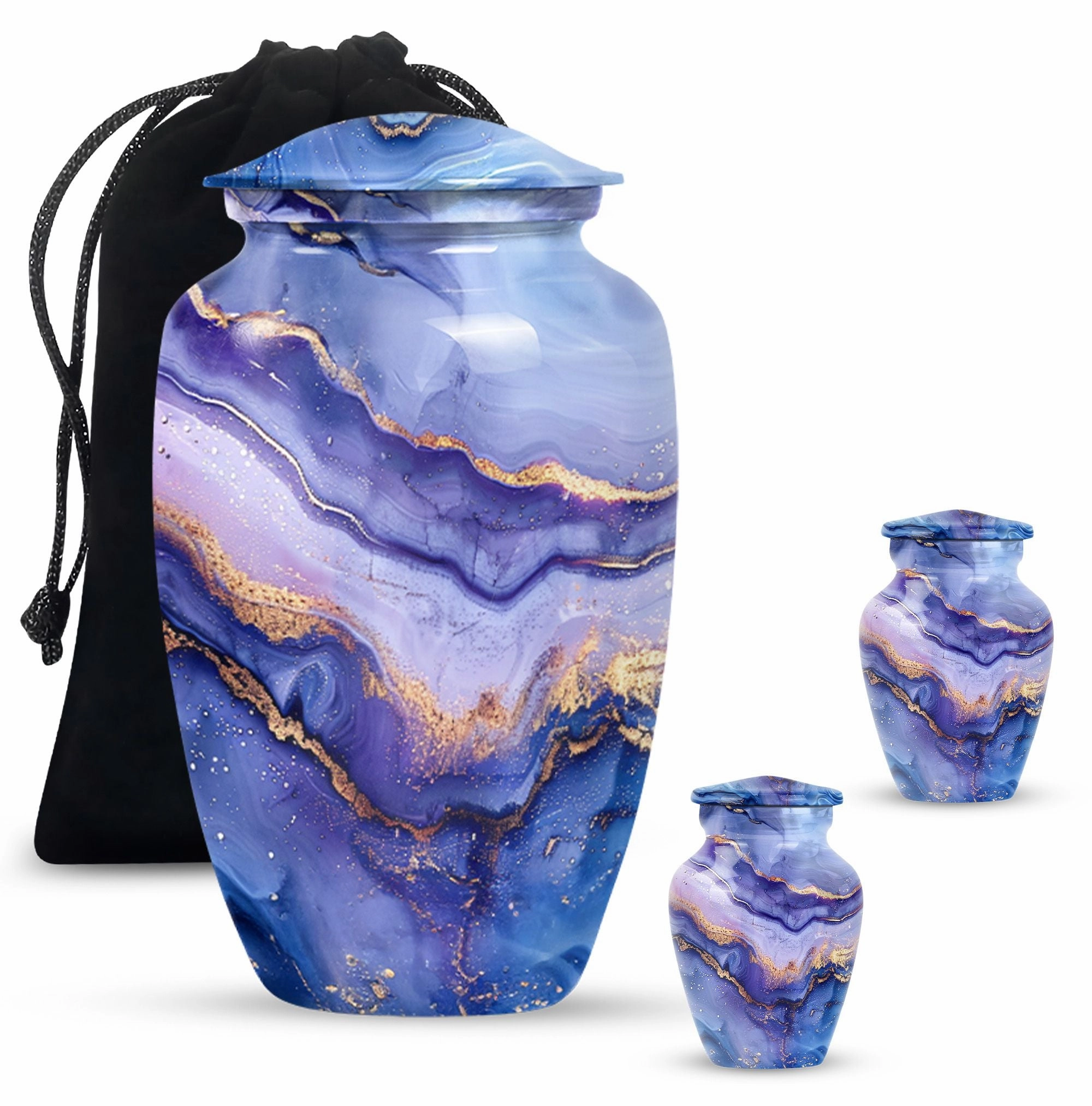 Abstract Urn: Forever Remembered, Large Cremation Urn For Men
