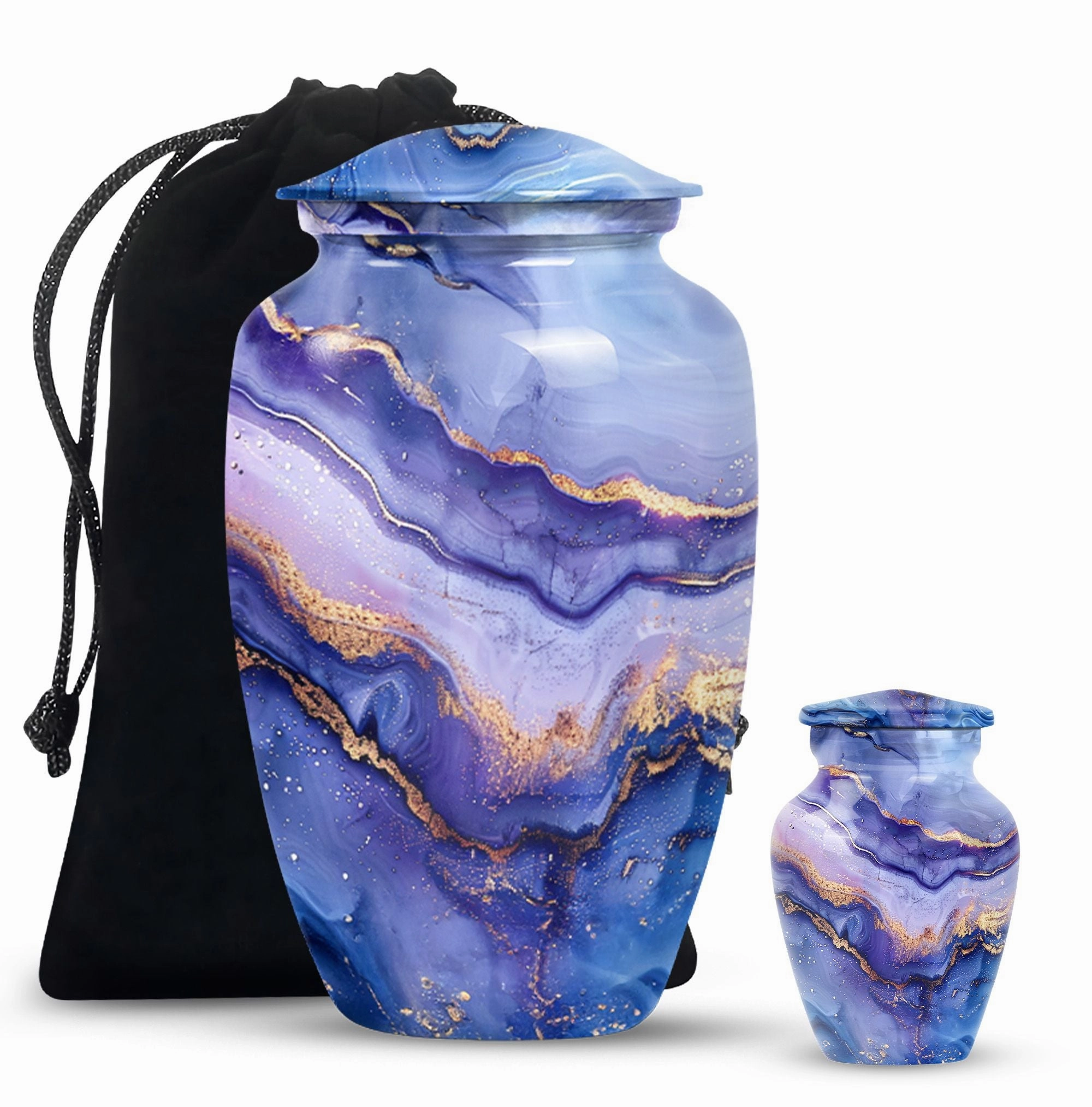 Abstract Urn: Forever Remembered, Large Cremation Urn For Men