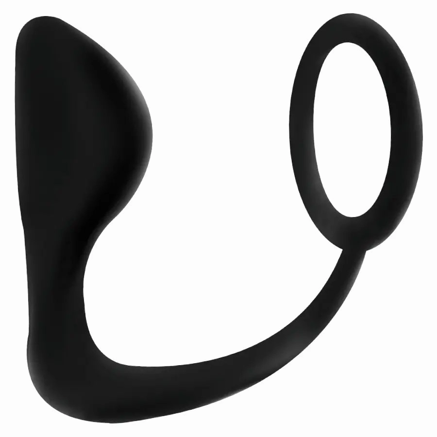 Addicted Toys Butt Plug with Cock Ring Black