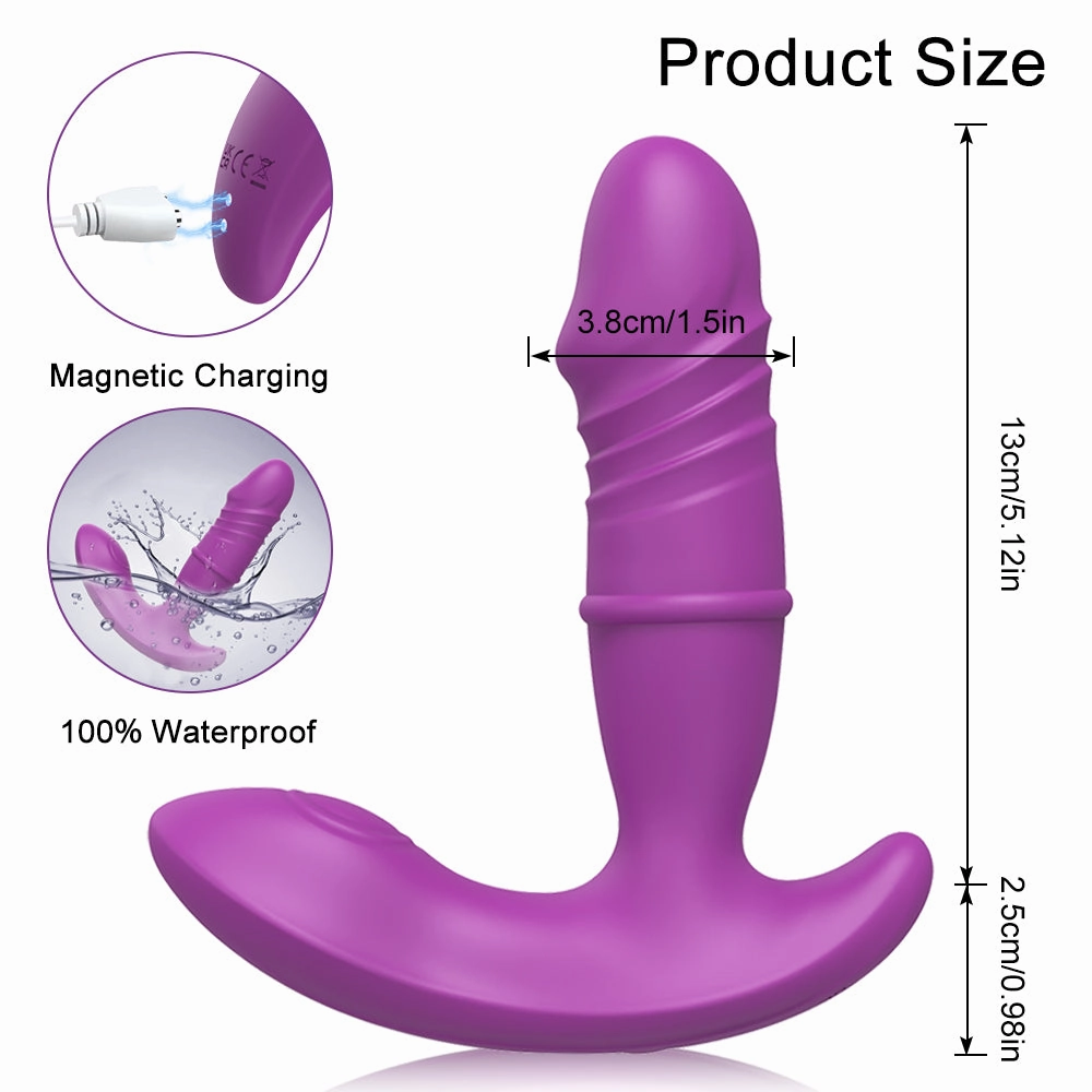 APP Control 3 In 1 Thrusting Dildo Vibrator 9 Thrust Modes And 9 Frequency Pats Clitoris Wearable Vibrators