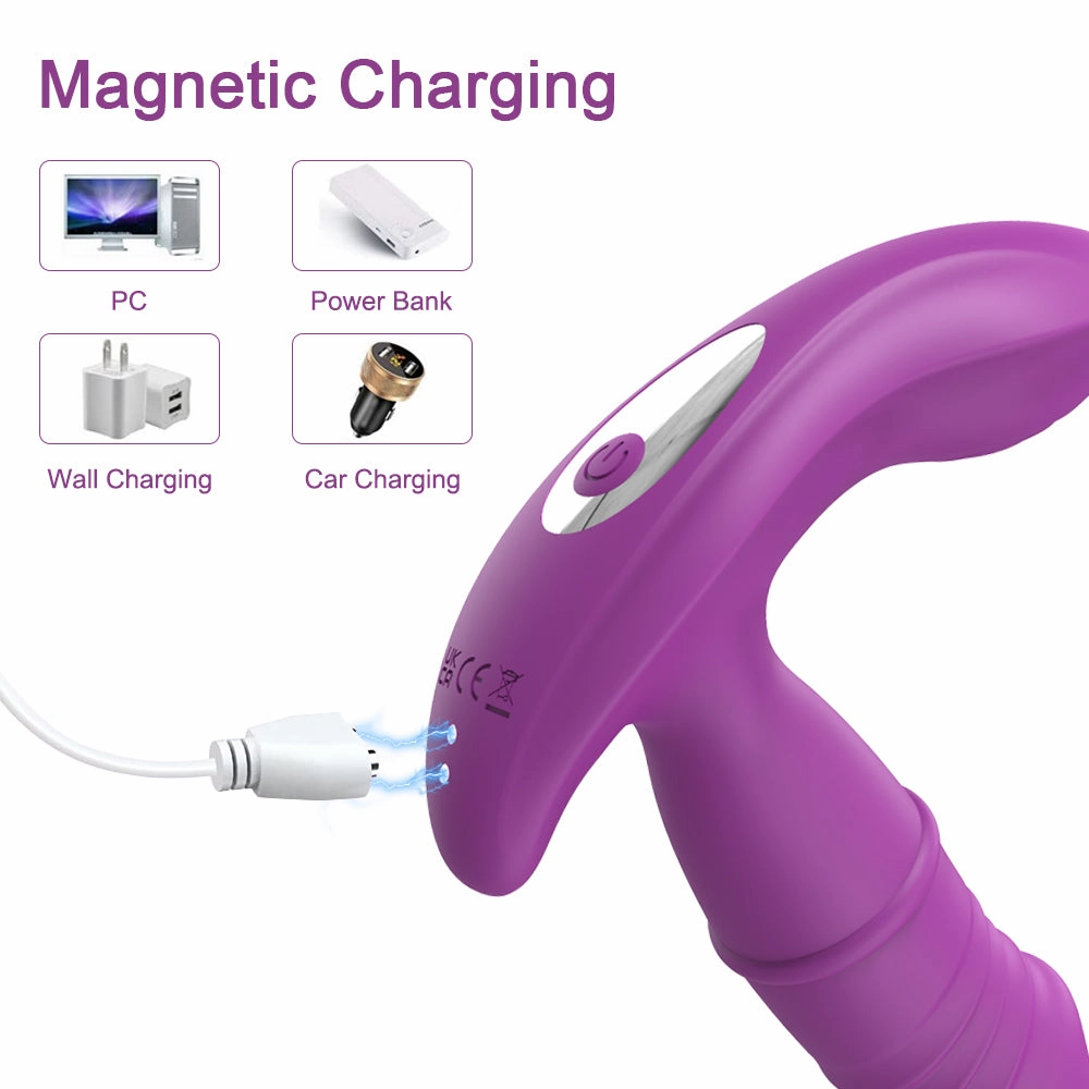 APP Control 3 In 1 Thrusting Dildo Vibrator 9 Thrust Modes And 9 Frequency Pats Clitoris Wearable Vibrators