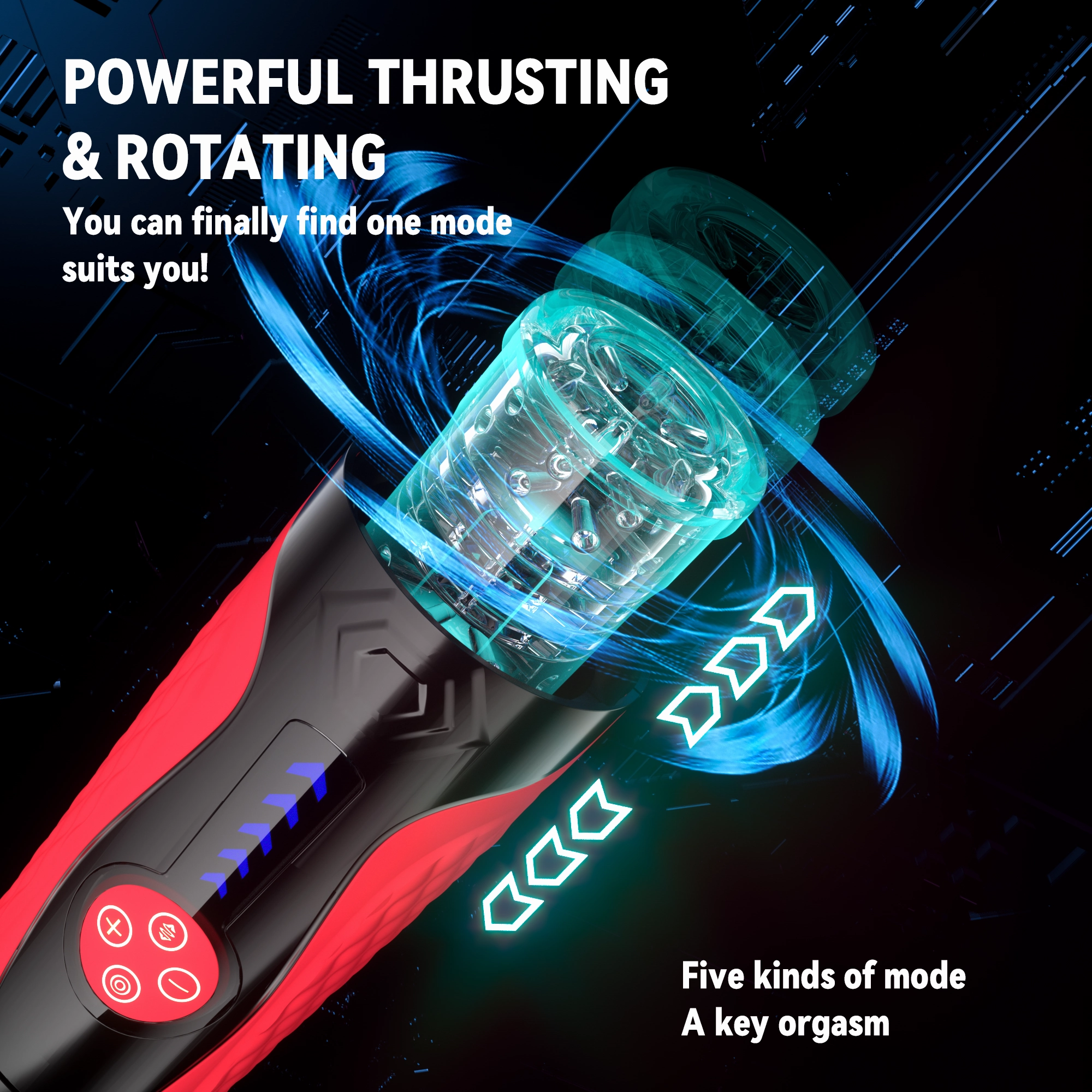 Automatic Rotating & Thrusting Male Masturbator Vagina Masturbation Equipment