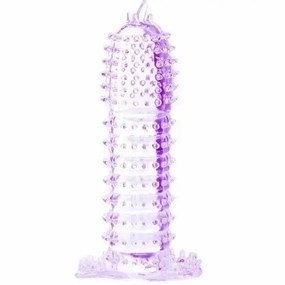 Baile – Penis Sheath With Stimulating Points Purple 14 Cm
