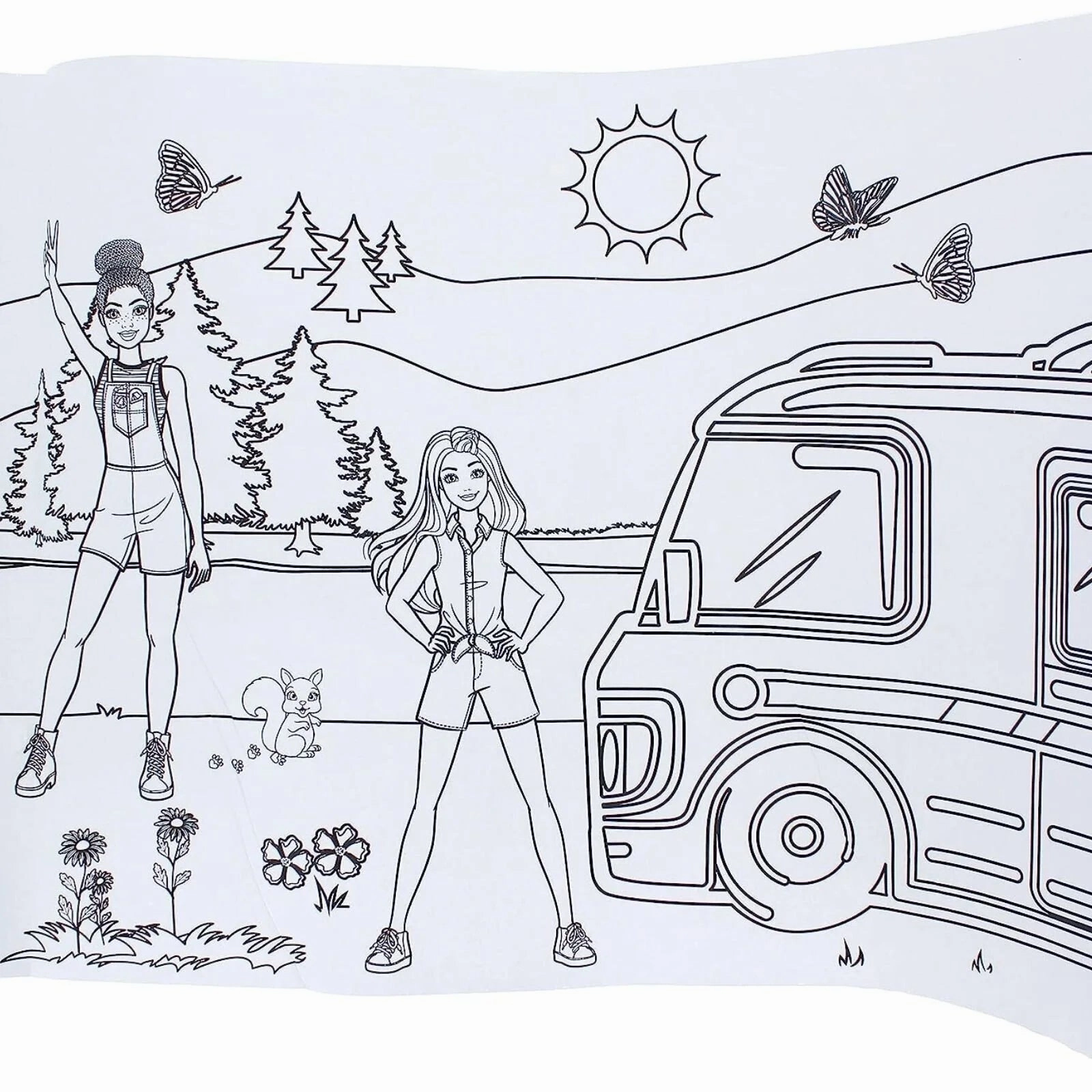 Barbie Colouring Roll