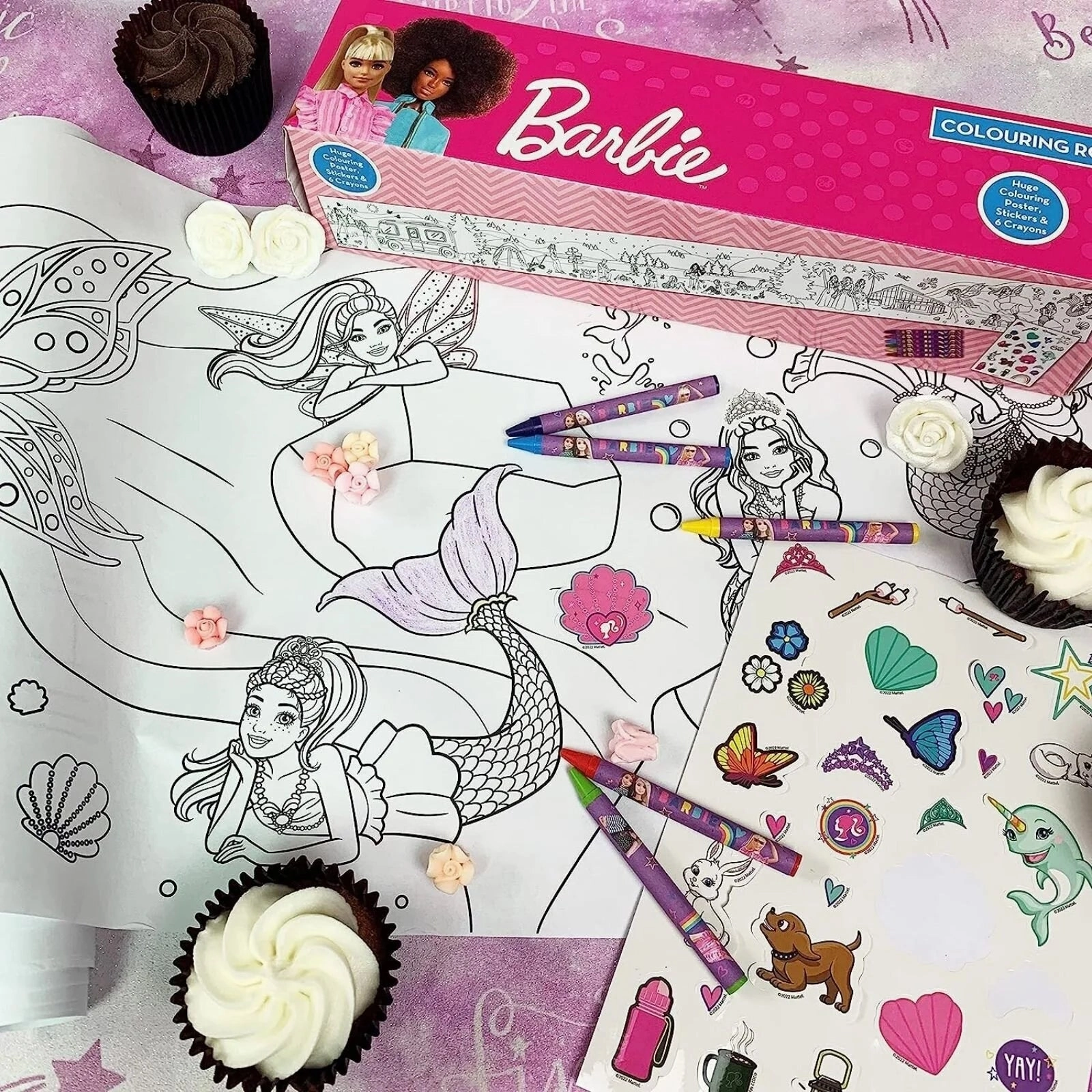 Barbie Colouring Roll