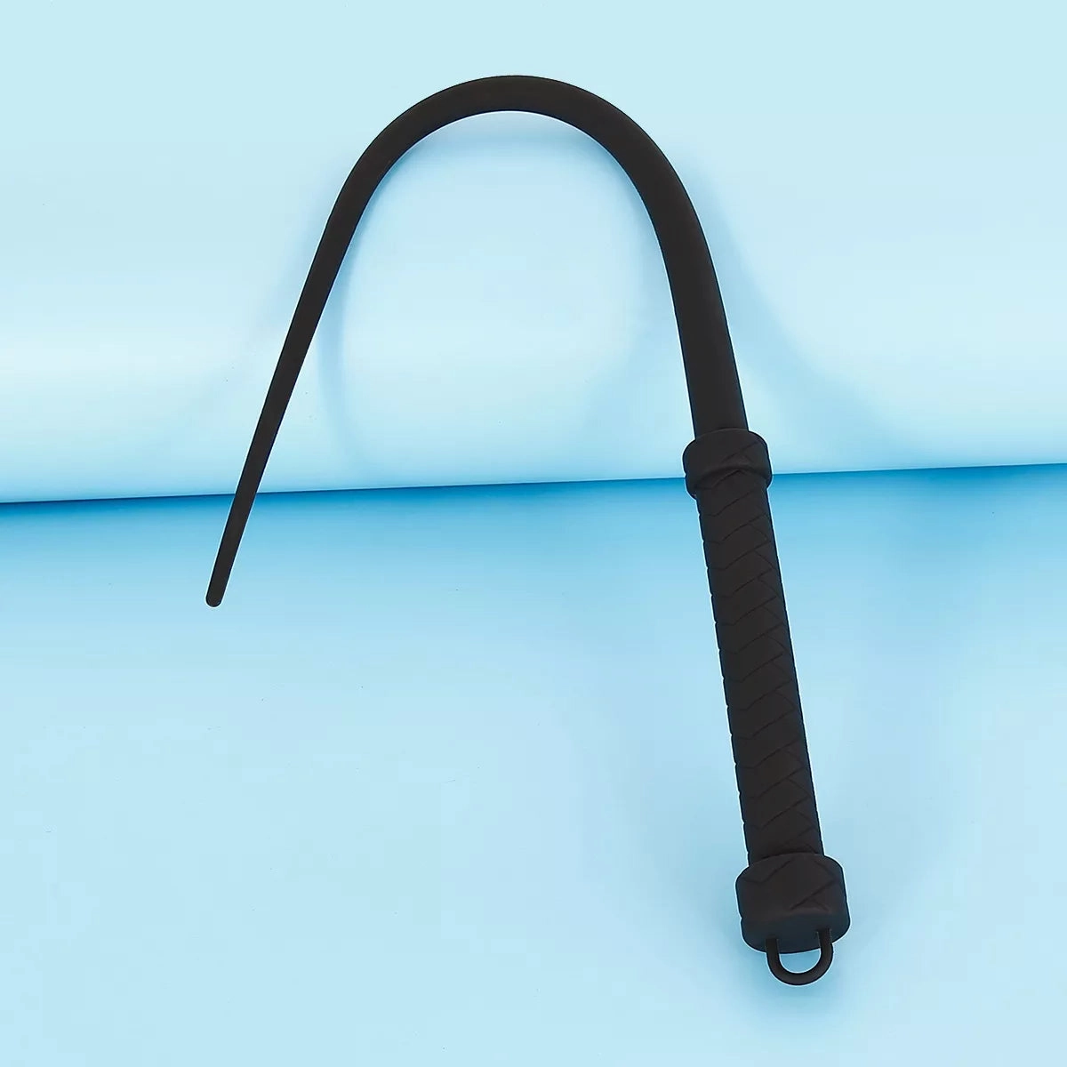 BDSM Silicone Hardcore Whip - Black Flogger for Intimate BDSM Adventures