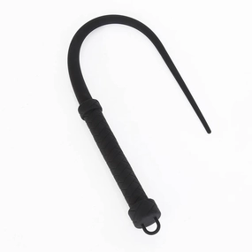 BDSM Silicone Hardcore Whip - Black Flogger for Intimate BDSM Adventures