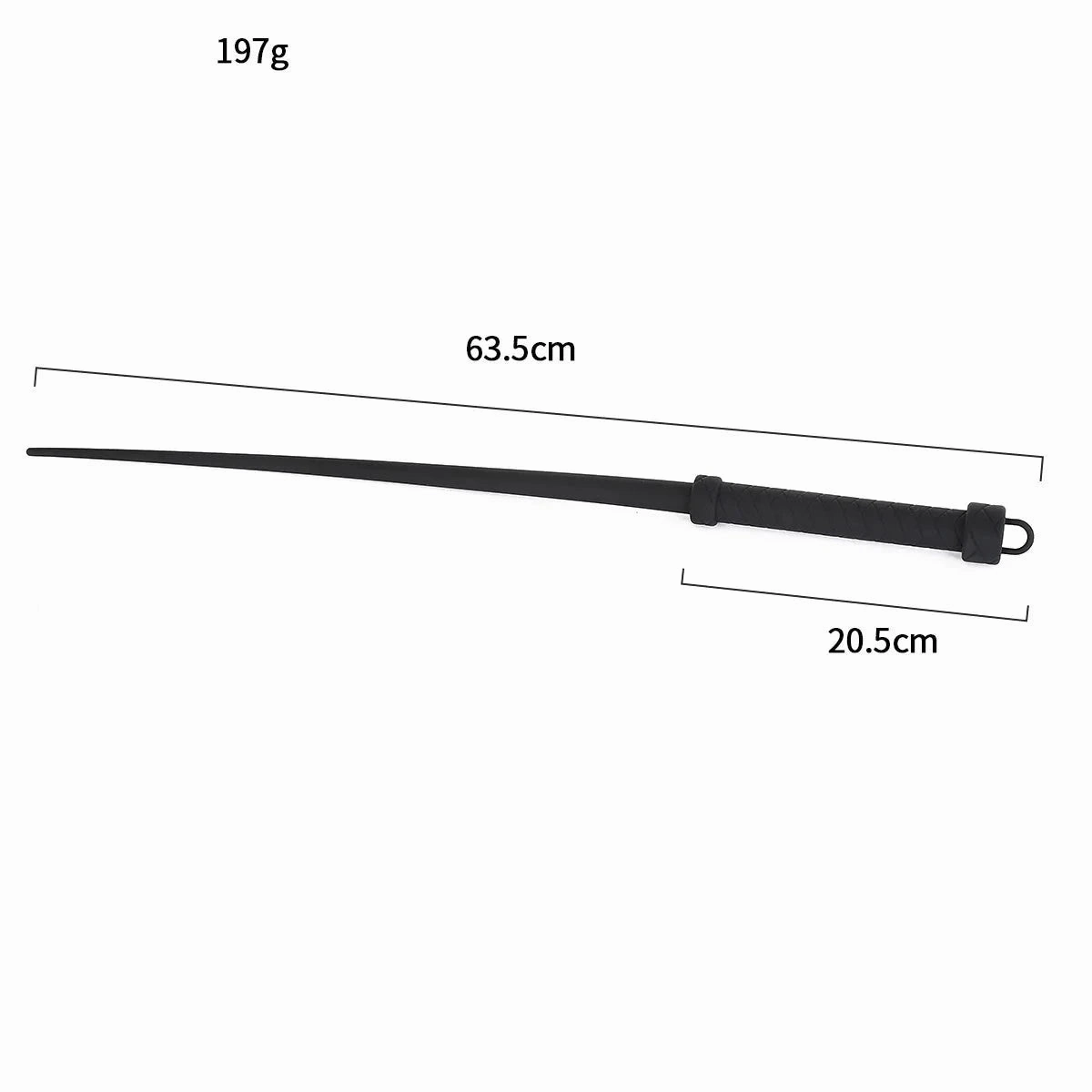 BDSM Silicone Hardcore Whip - Black Flogger for Intimate BDSM Adventures