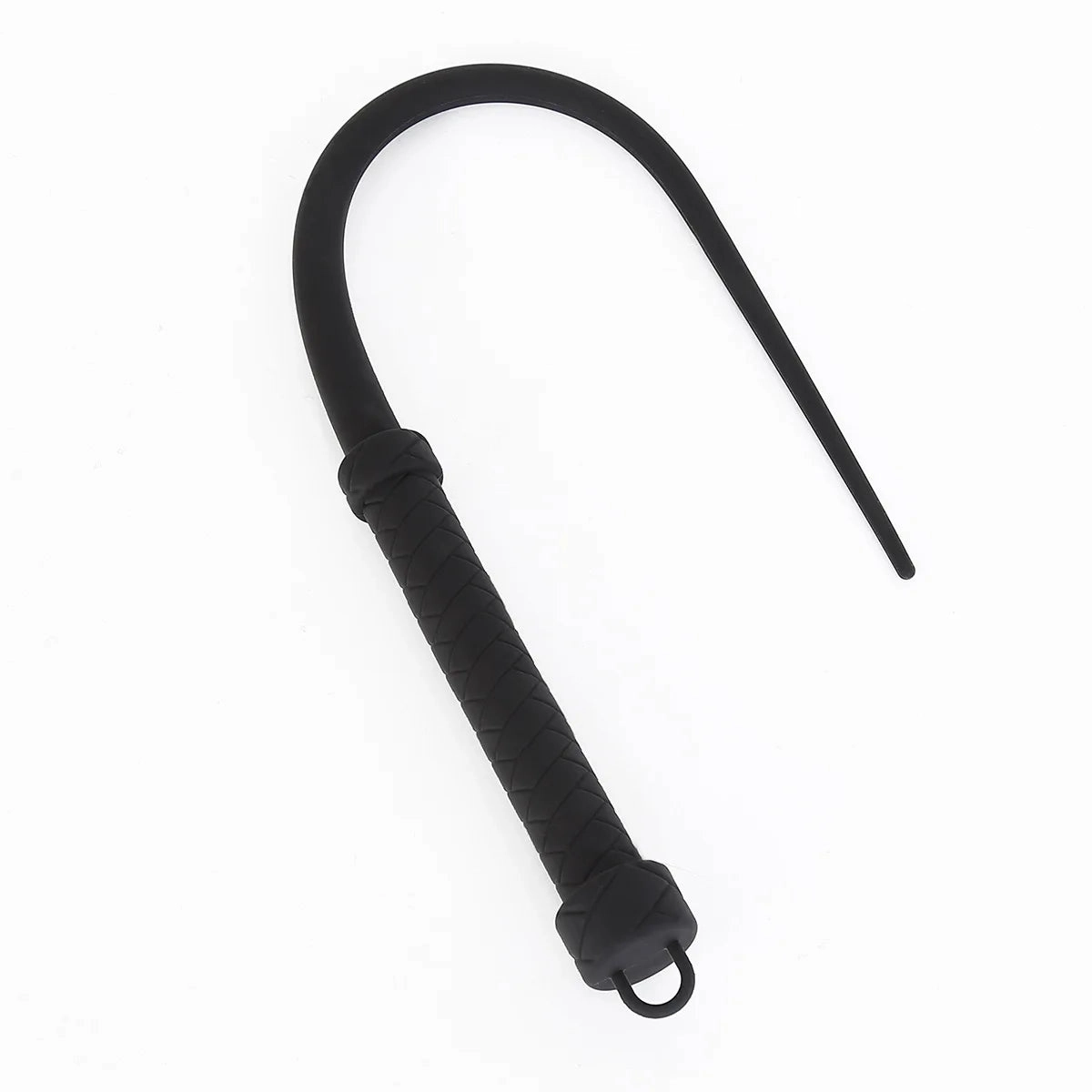 BDSM Silicone Hardcore Whip - Black Flogger for Intimate BDSM Adventures