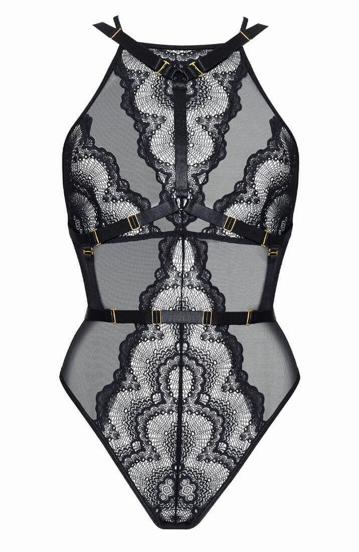 Black bodysuit with harness - Blair