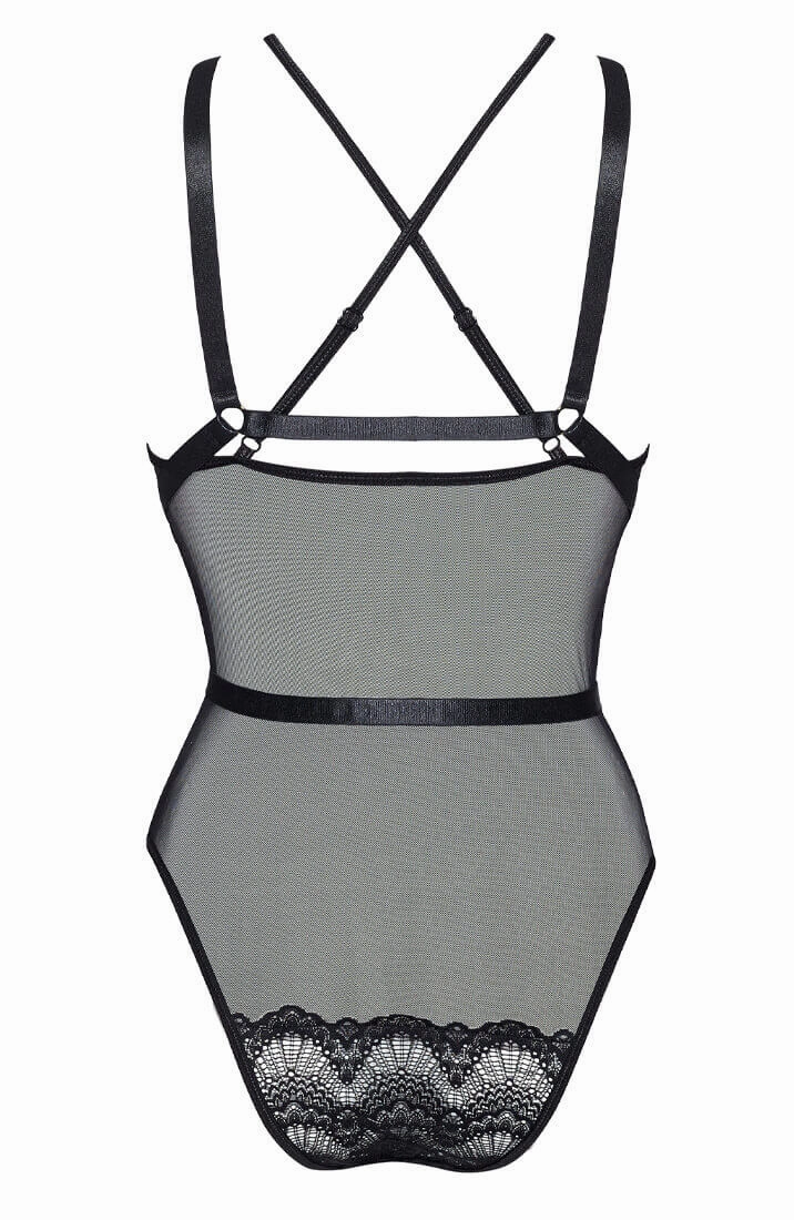 Black bodysuit with harness - Blair