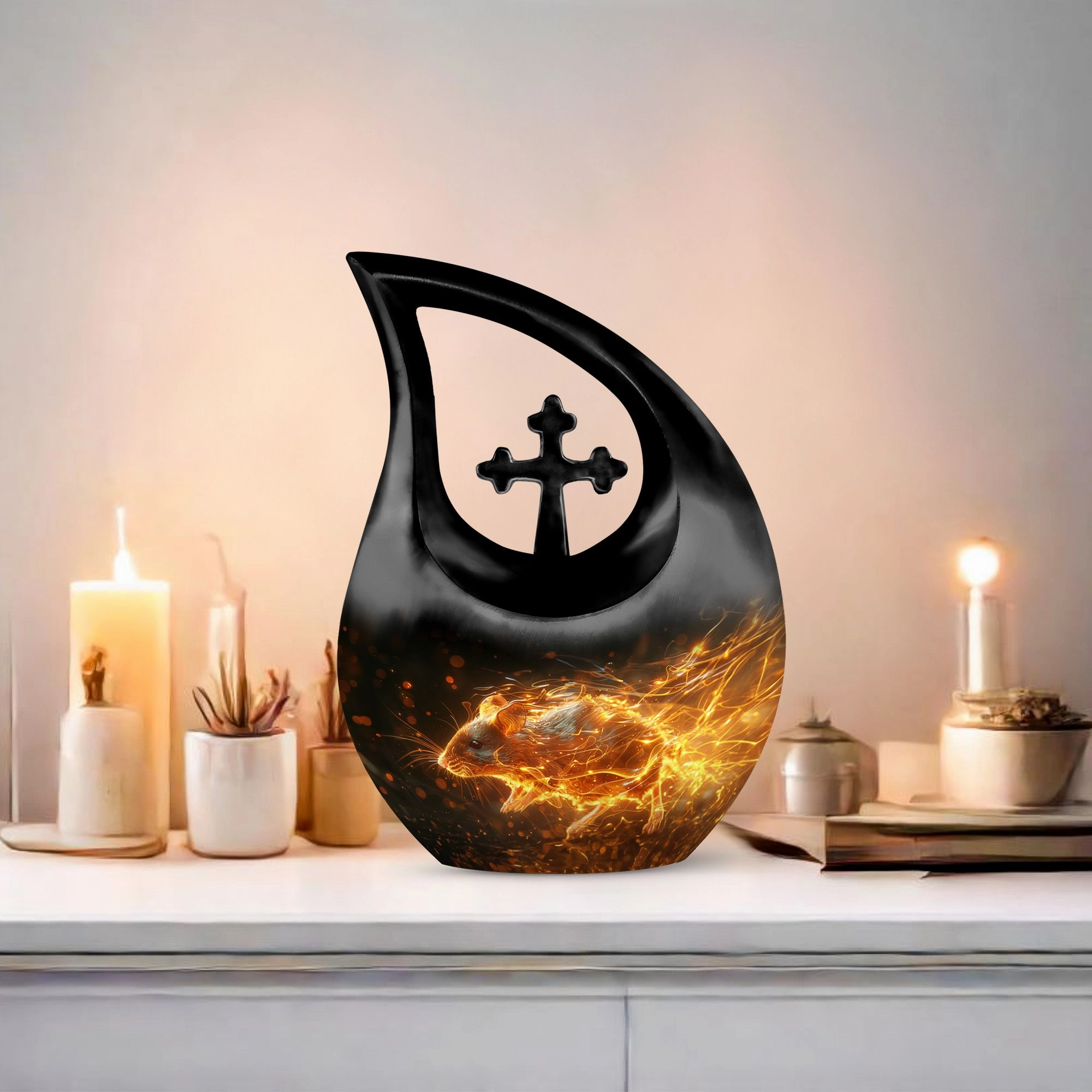 Blazing Speed Mouse Loving Tribute Cremation Urn For Your Beloved