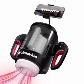 BlowStation - Rubbing Masturbator with Vibration, Warming Function & Phone Mount