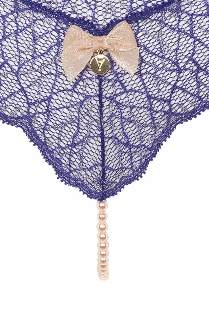 Blue single pearl string - Sydney Single