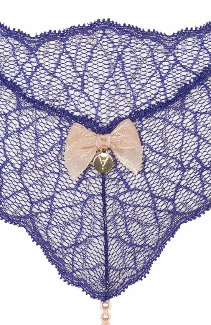Blue single pearl string - Sydney Single