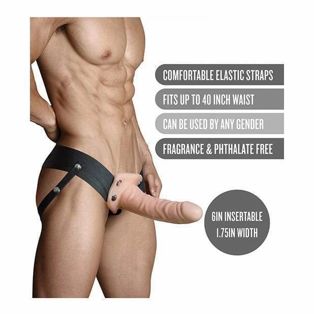 Blush Novelties - Dr Skin Hollow Strap On 6" (Beige)