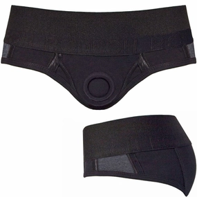 Brief  Harness - Black & Gray Stripe
