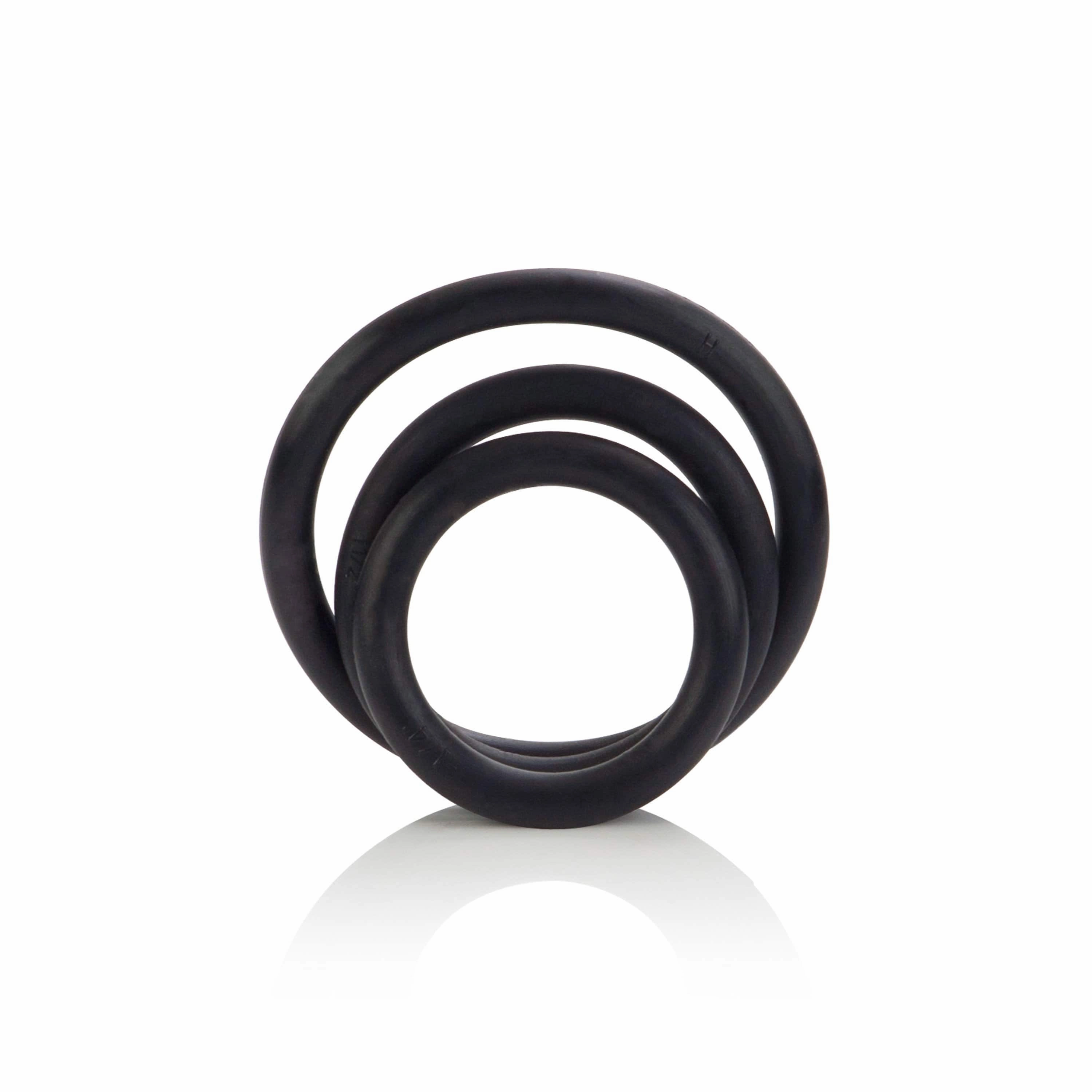 California Exotics - Black Rubber Ring Set (Black)