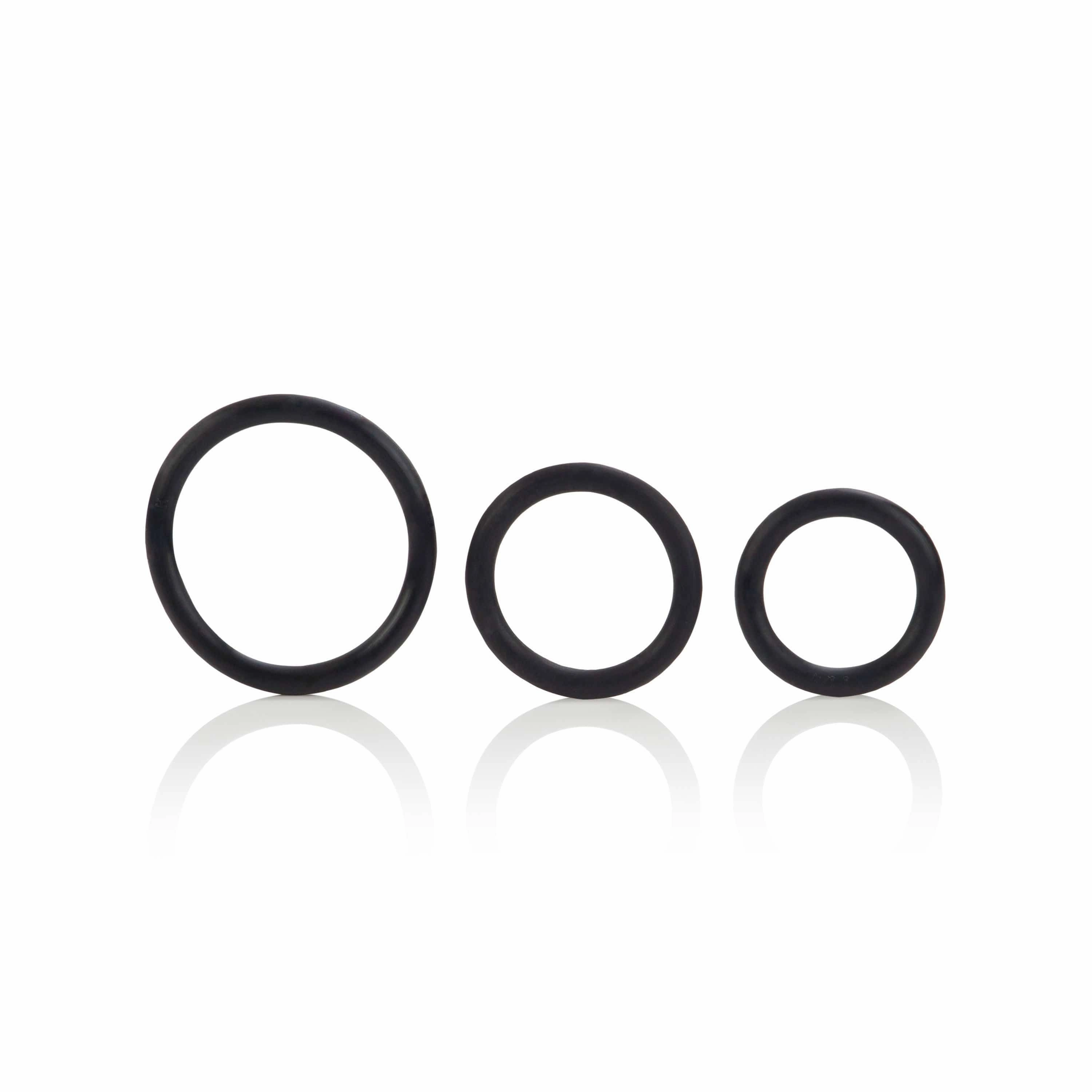 California Exotics - Black Rubber Ring Set (Black)