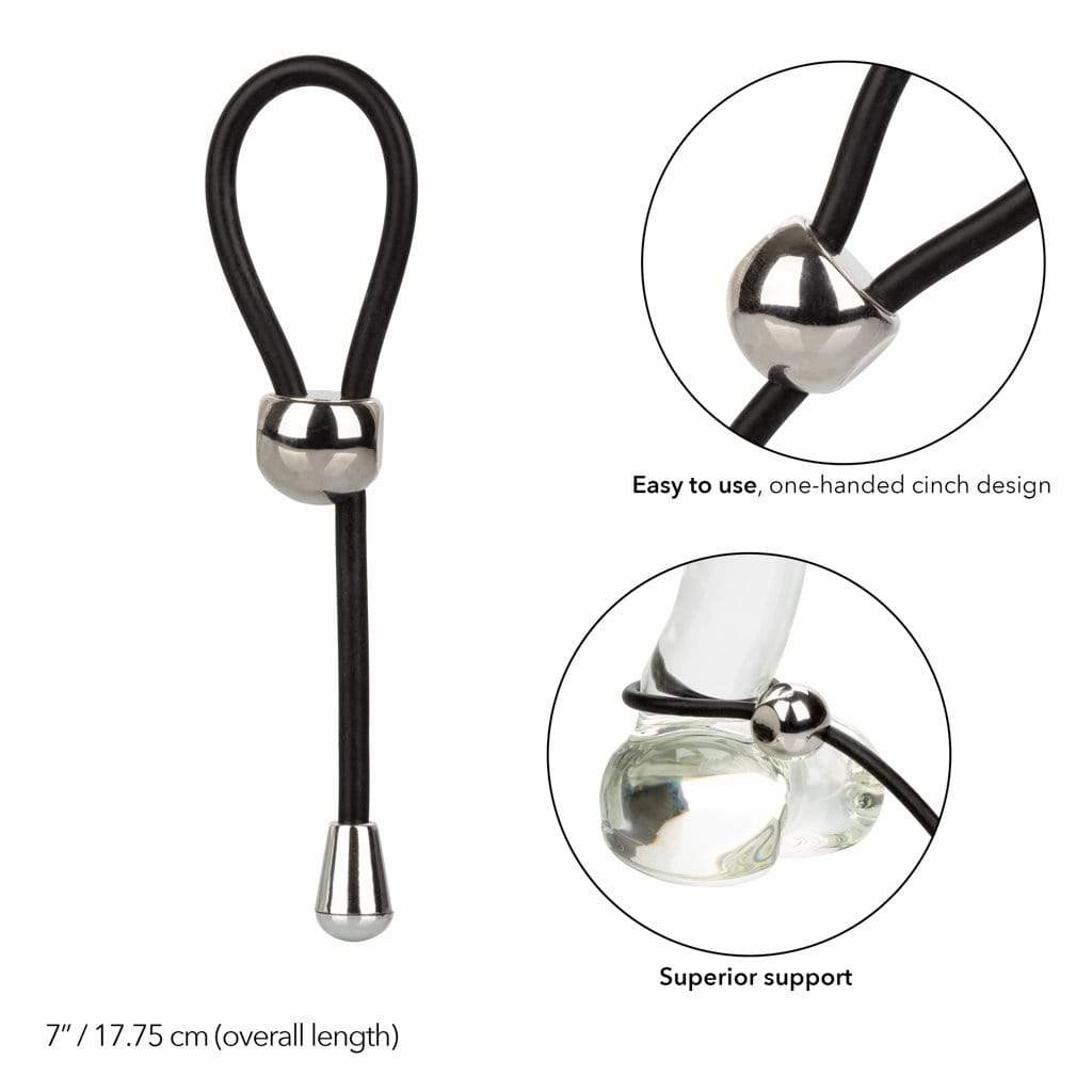 California Exotics - EZ Cinch Silicone Lasso Cock Ring (Black)