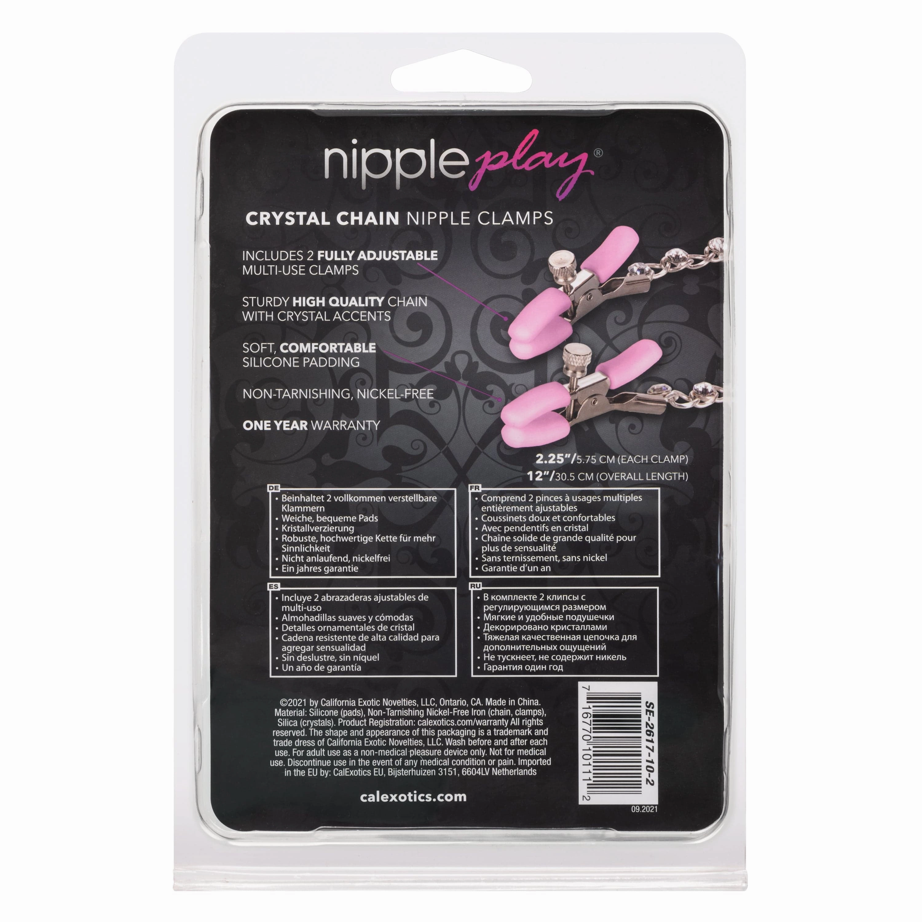 California Exotics - Nipple Play Crystal Chain Nipple Clamps