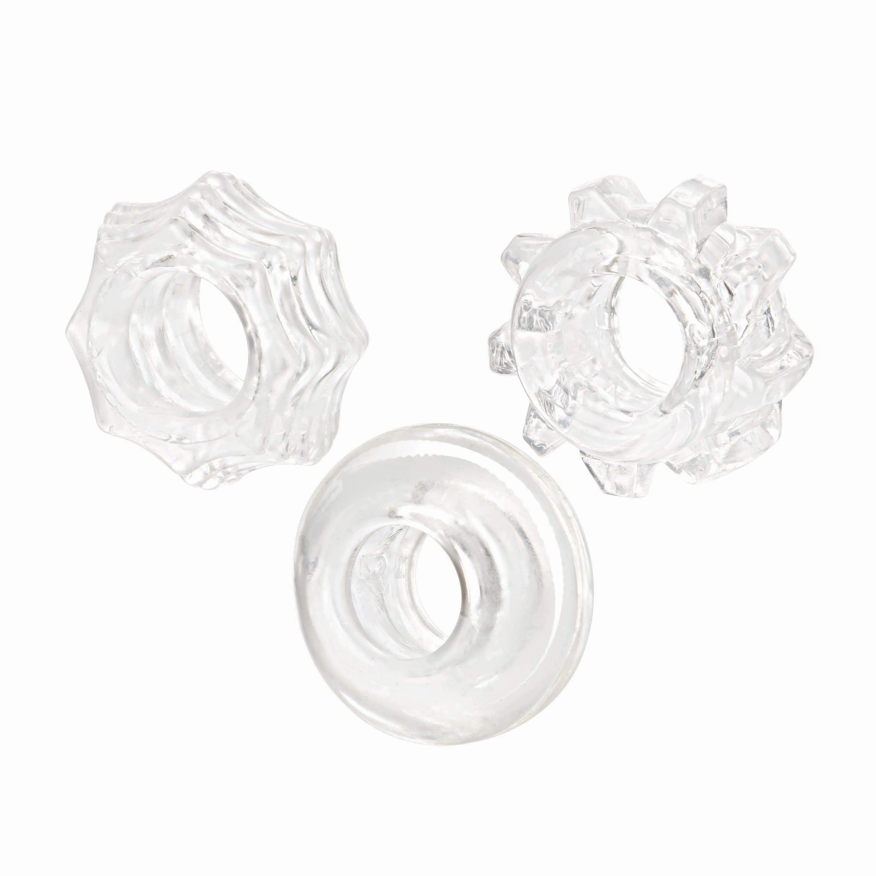 California Exotics - Reversible Cock Ring Set (Clear)