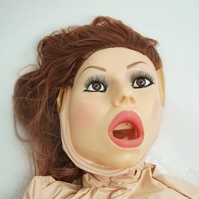 CLOSEOUT - DOLL; MASK W/LONG BROWN HAIR, ACCESSORIES INCLUDED, BULK
