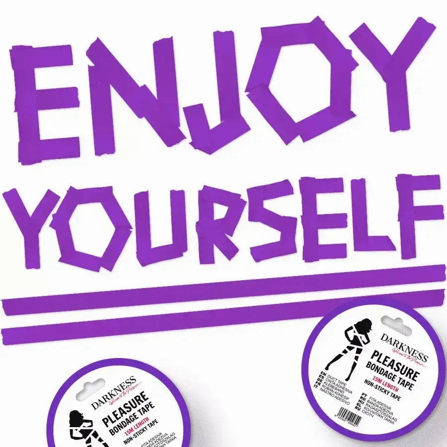 Darkness Non Sticky Pleasure Bondage Tape Purple 15m