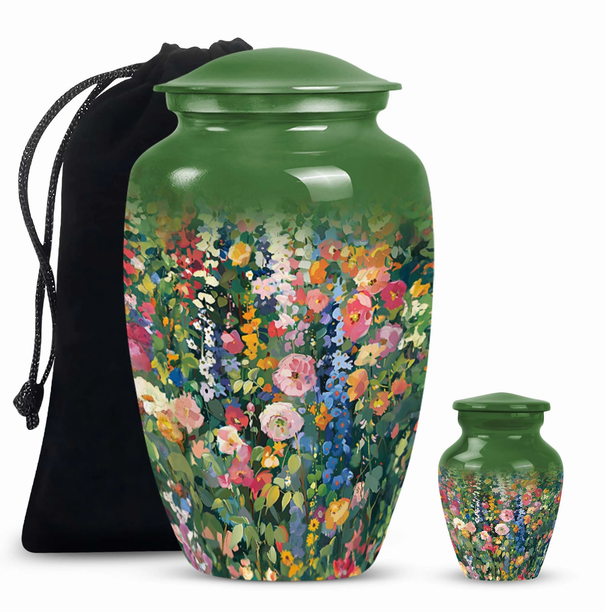 Dignified Remembrance Flowers Urn: Memorial Cremation Repository