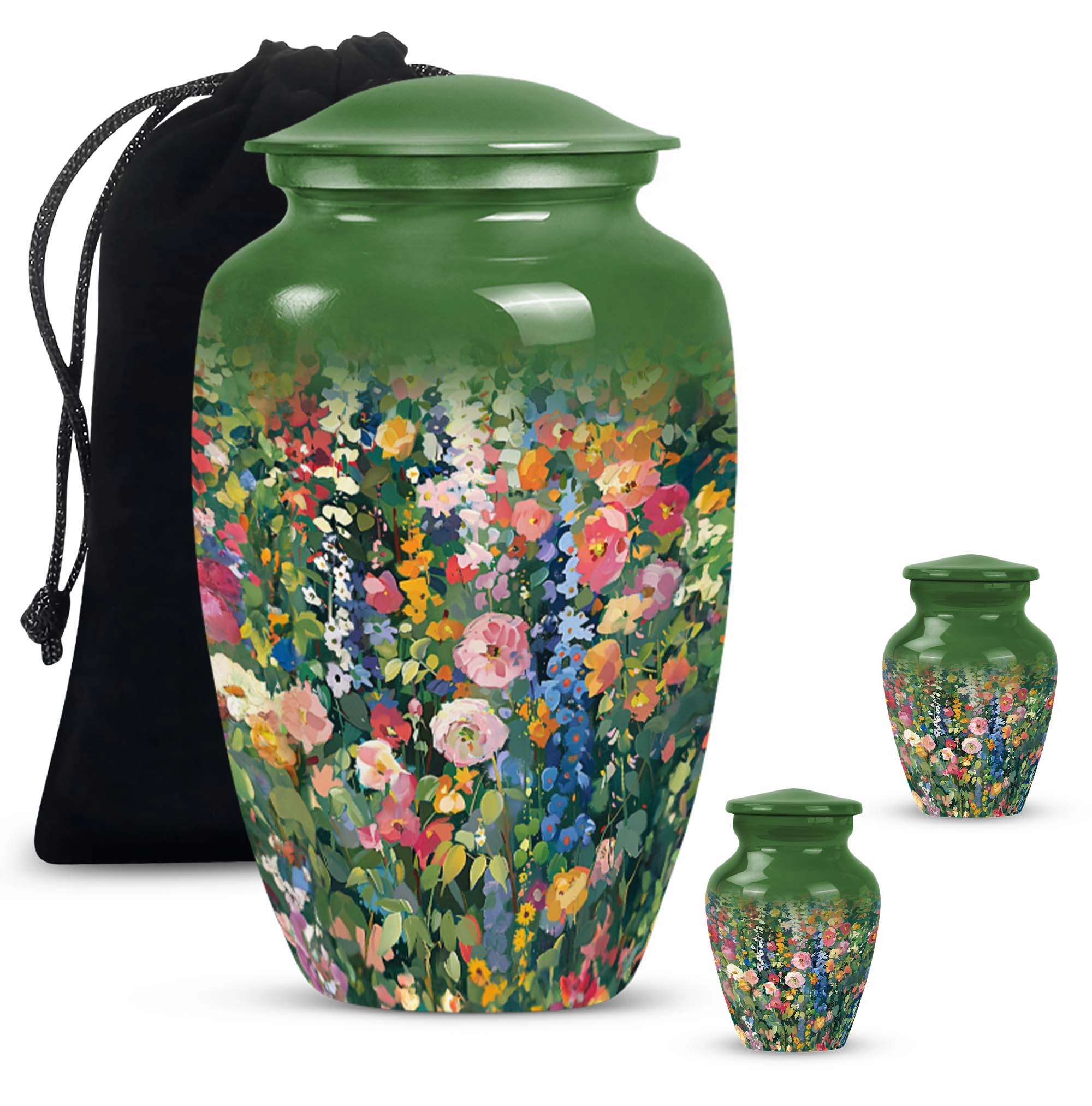 Dignified Remembrance Flowers Urn: Memorial Cremation Repository