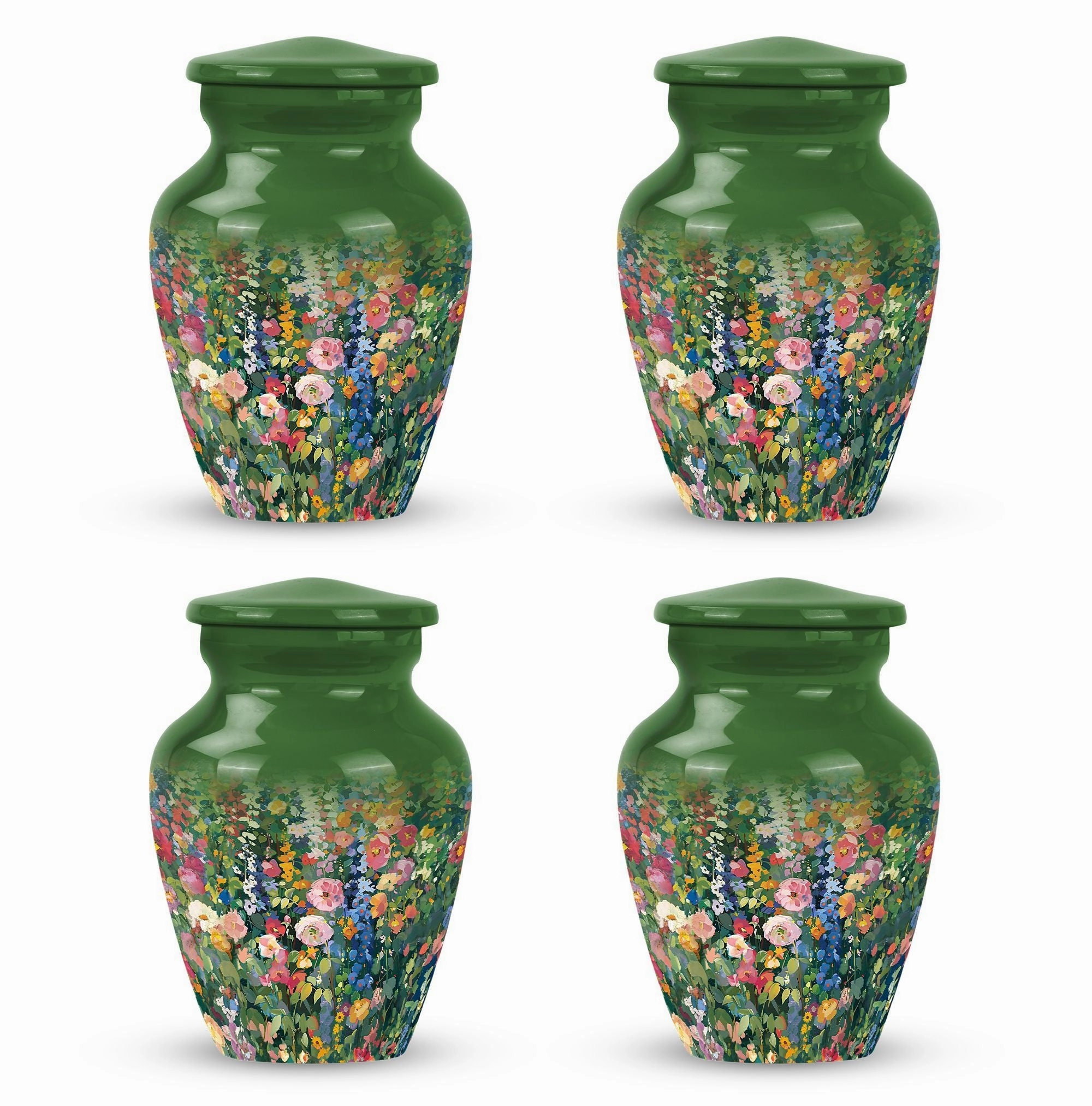 Dignified Remembrance Flowers Urn: Memorial Cremation Repository