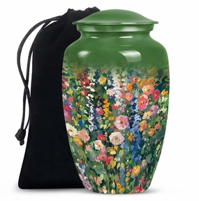 Dignified Remembrance Flowers Urn: Memorial Cremation Repository