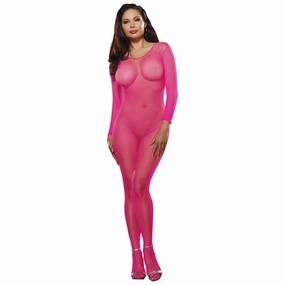Dreamgirl Lingerie Body Stocking Neon Pink Queen 0015X
