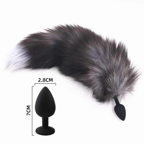 Enchanted Fox Tail Plug: Stainless Steel Anal Plug with Faux Fur Tail for Role Play