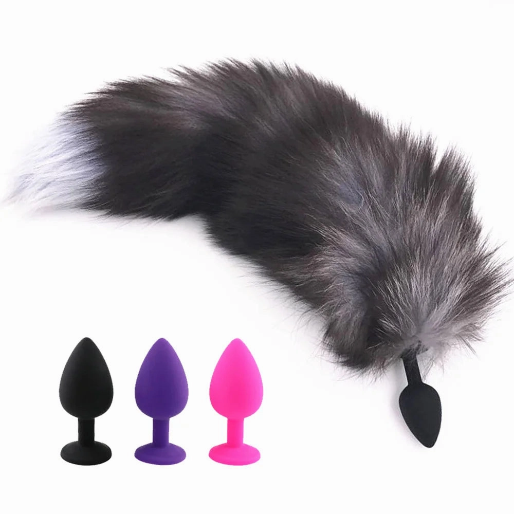 Enchanted Fox Tail Plug: Stainless Steel Anal Plug with Faux Fur Tail for Role Play